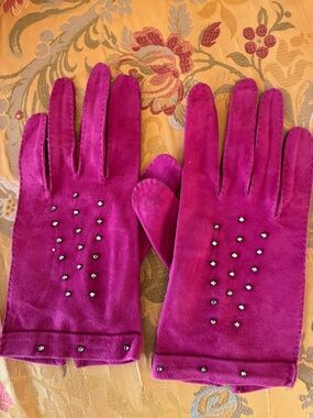Escada Women’s Suede Studded Gloves